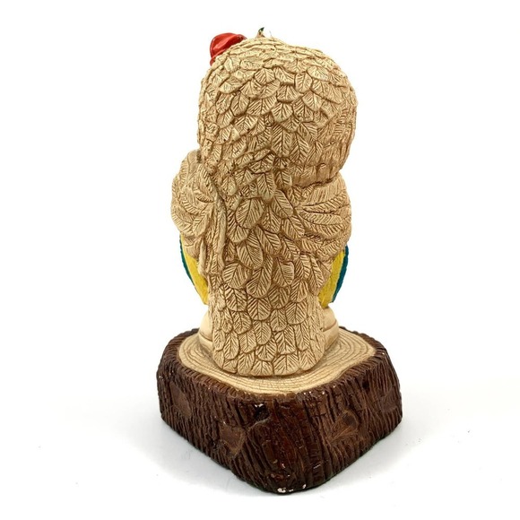 1970's Hand painted PEPIWARE stoneware shy owl with hat and roses - Picture 4 of 10